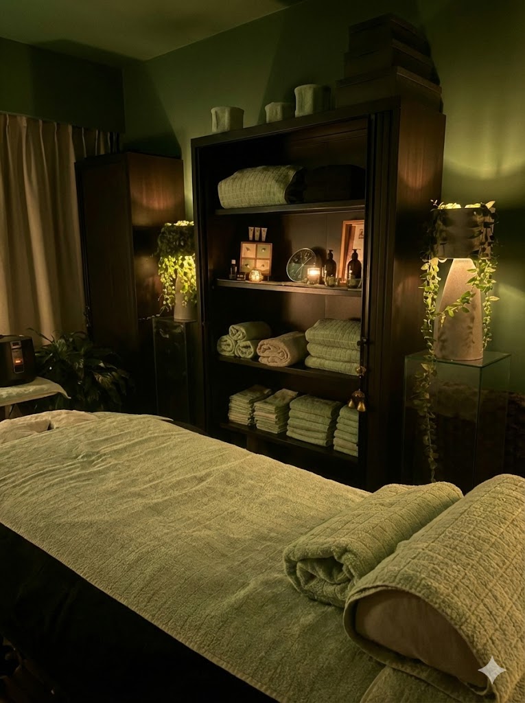 DÉSIRÉE massage ruimte - Professionele spa omgeving met warme sfeerverlichting